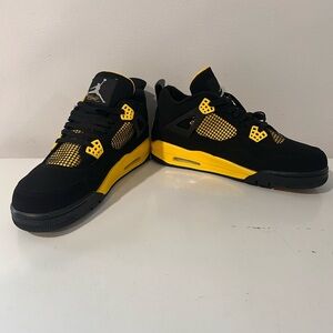 DH6927-017 Nike Air Jordan 4 Retro Thndr Lightning Black Yellow Gold Sz 12 New